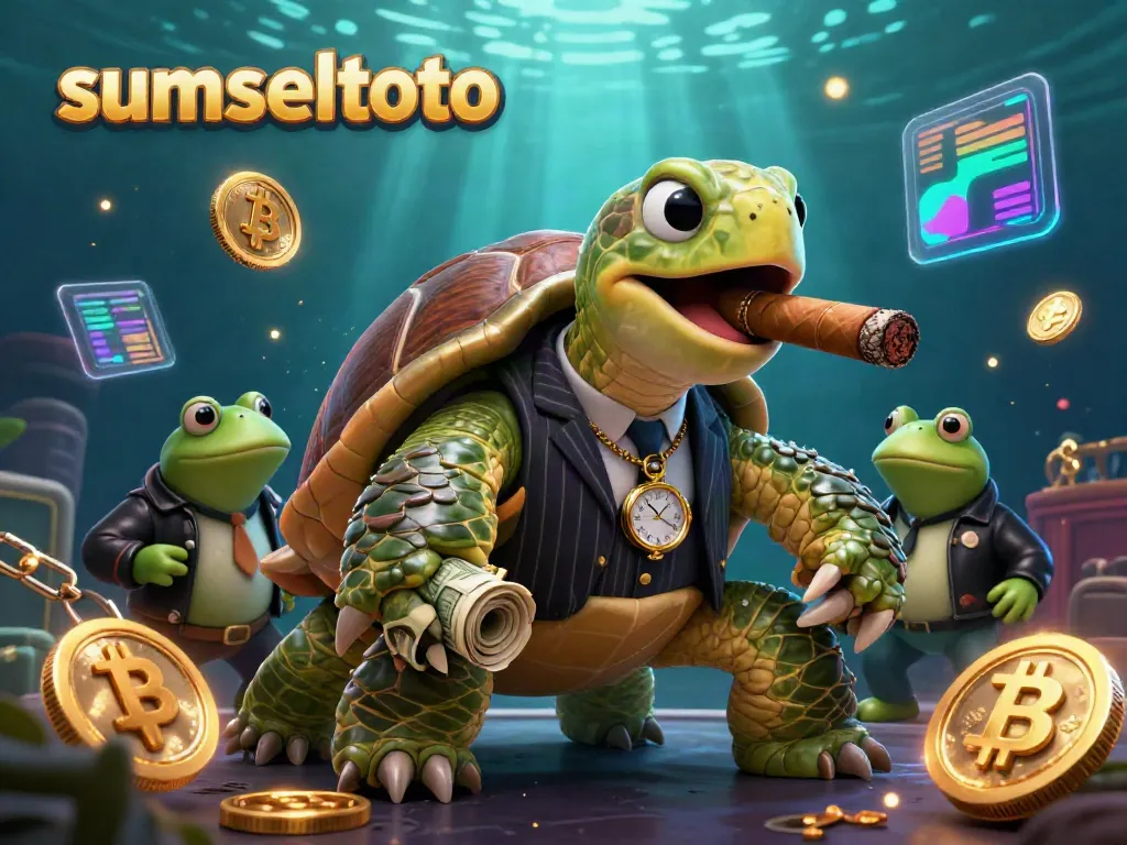 Experience thrilling wins with sumseltoto's vibrant 3D casino scene featuring unique characters.