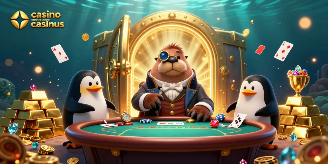 Experience underwater poker action with casino online mobile phone casinous featuring vibrant characters and gems.