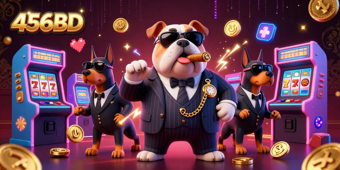 Experience the thrill of 456BD with an exciting mafia-themed casino gaming illustration.