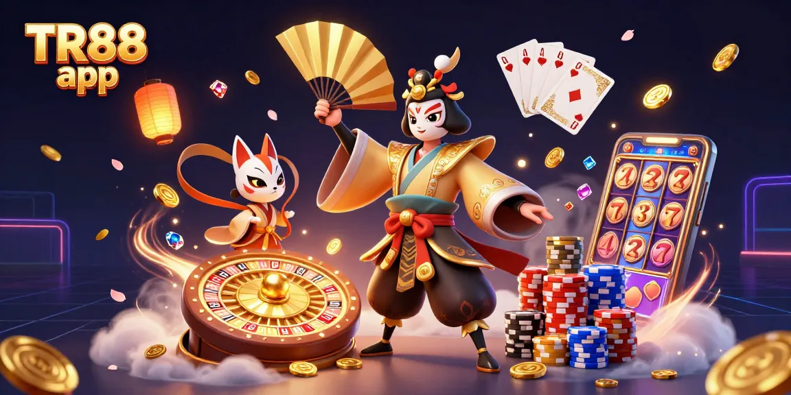 Engage with the TR88 app's thrilling casino adventure featuring vibrant 3D characters and graphics.