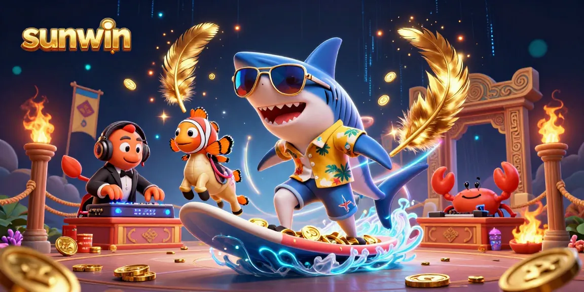 Sunwin offers an exciting casino experience with vibrant characters and dynamic gaming elements showcased!