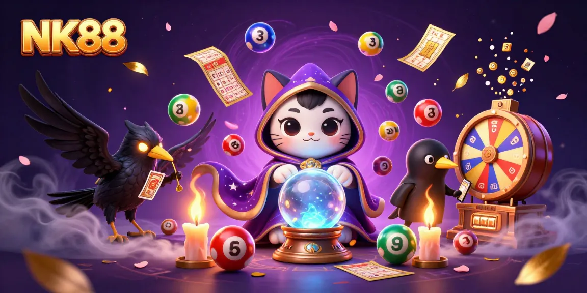 NK88 offers thrilling lottery experiences with colorful balls and captivating casino elements.