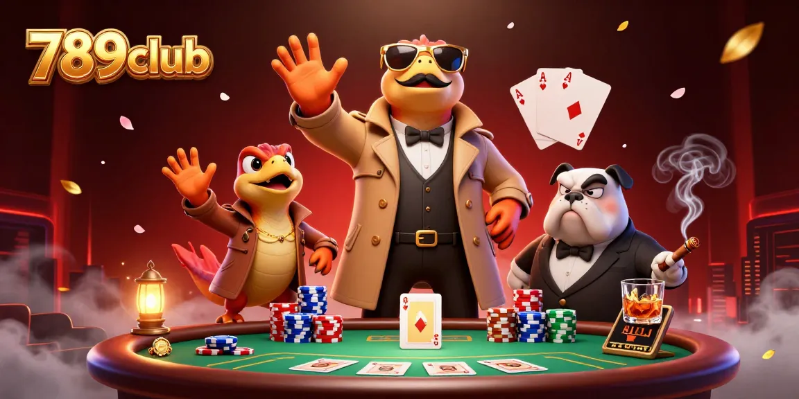 Experience the excitement of 789club with raptors attempting a casino entrance, showcasing poker action!
